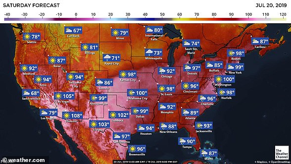 The US's warm weather had been caused by a high-pressure dome building up over much of the country, trapping the summer heat