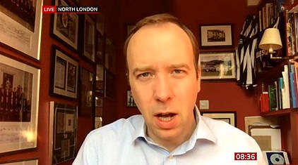 Health Secretary Matt Hancock speaking this morning