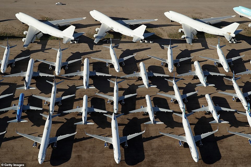 Things are starting to get crowded at one of the world’s largest parking lots for idle airliners, just outside of Marana