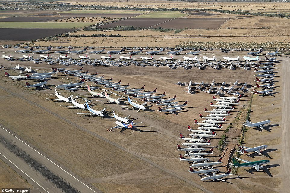 The Airpark is mainly used as a 'boneyard' for commercial planes, with older planes stored there with the hope that the desert climate will stop them from rusting