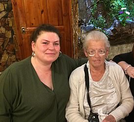 Shocked: Tracey Goddard with her mother Shirley, who died last week