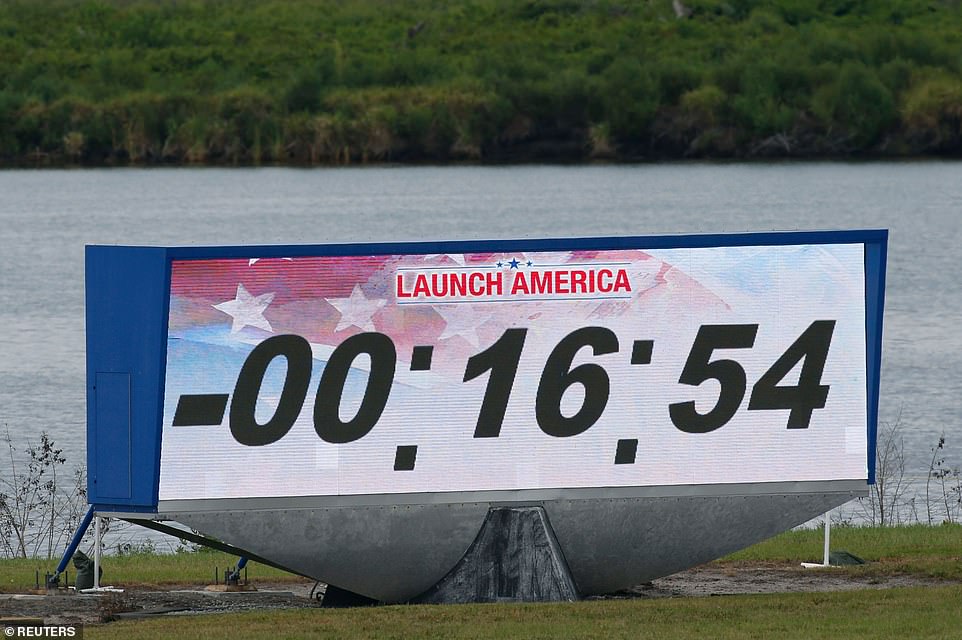 Threatening weather has been looming over the NASA and SpaceX mission, as at the start of the week there was a 40 percent chance Falcon 9 would take off. By Tuesday things were looking favorable for Launch America, as it hit a 60 percent change of liftoff. However, at 16 minutes and 54 seconds, the SpaceX crew scrubbed the mission