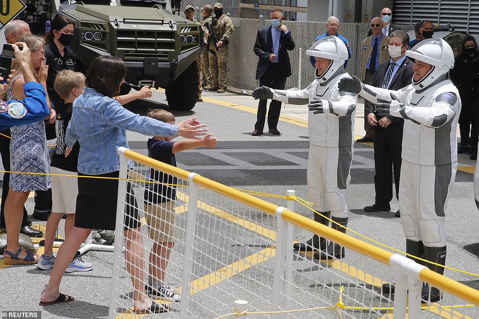 Due to social distancing rules, the team could only say their goodbyes at a distance