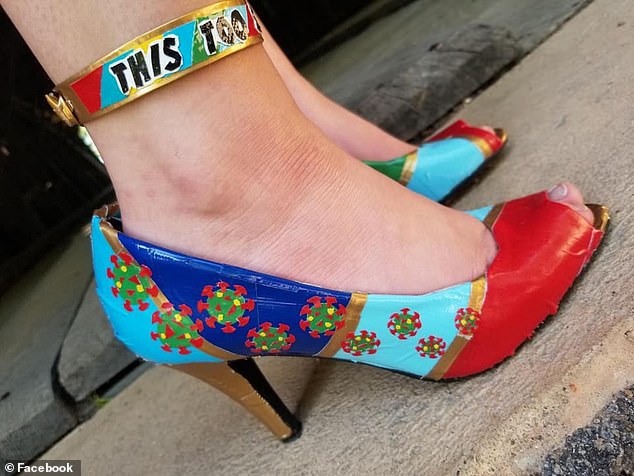 Want! There are also super-detailed accessories, including high heels with more virus imagery