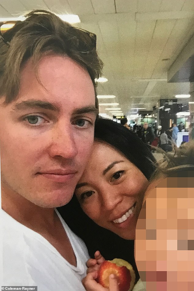 Edoardo and Dara, both 36, previously lived together in London before he moved in with the daughter of Prince Andrew and Sarah Ferguson at St James Palace. They are pictured together with son Christopher, known as 'Woolfie'