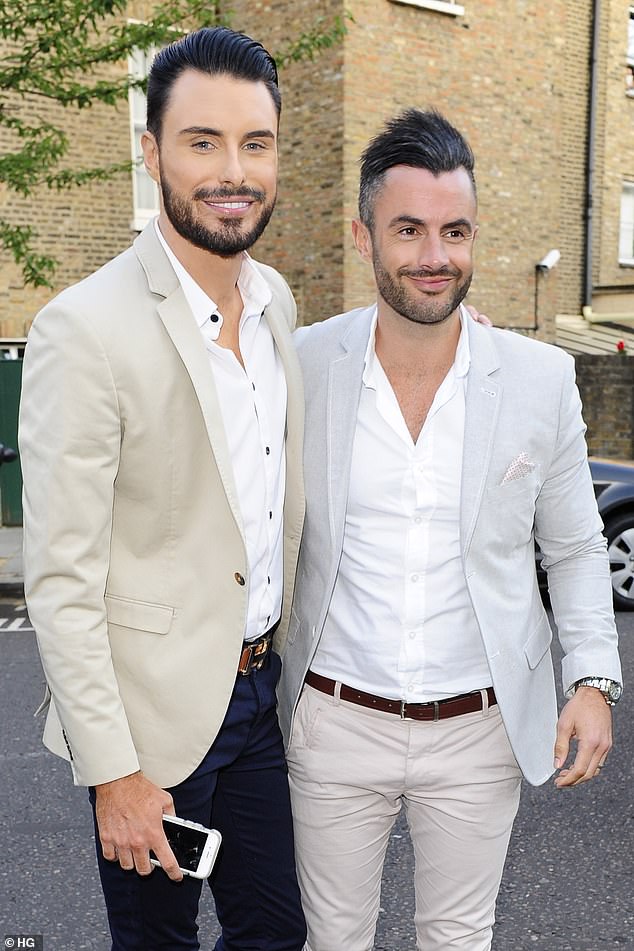 Couple: The TV presenter, 31, told how he and his husband Dan, who is Cameron's father, 'couldn't be prouder' of his accomplishment (pictured in July 2015)