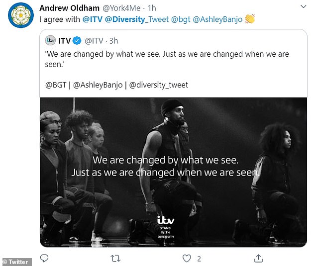 Supportive: Fans also took to Twitter to share their delight over the advert