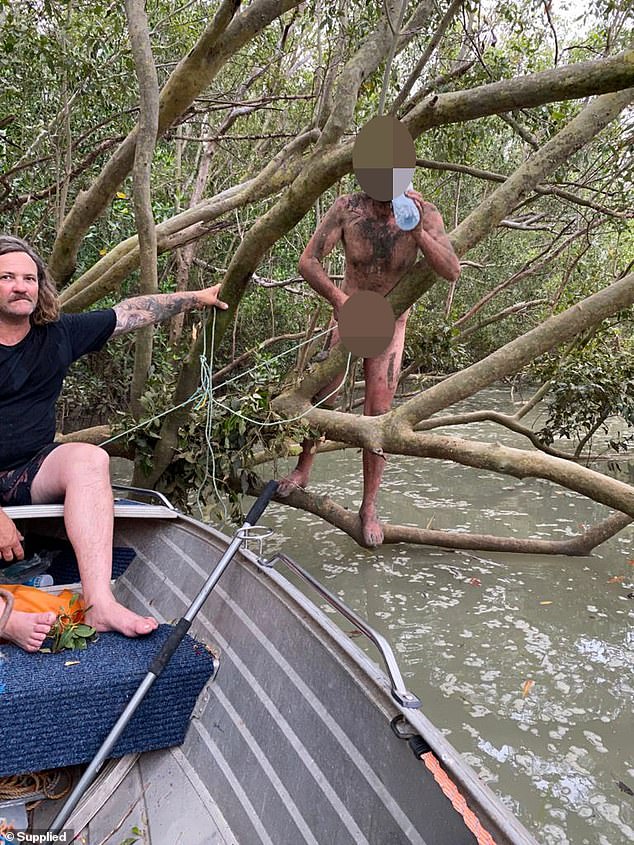 Crab potter Kev Joiner points to Voskresensky - who allegedly cut off his electronic bracelet while awaiting trial on four separate charges