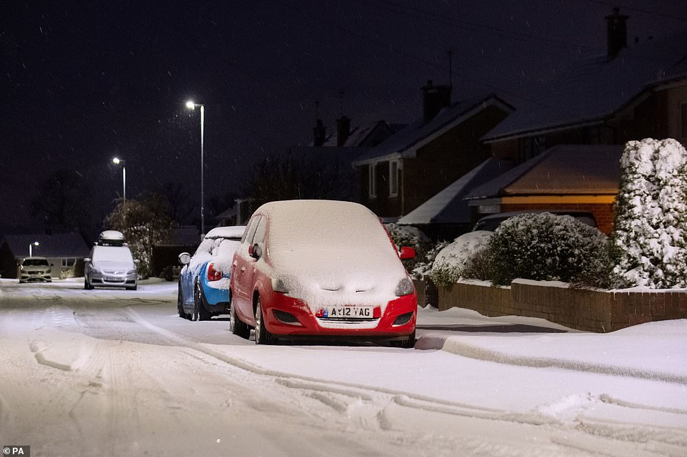 A yellow weather warning for up to 15cm (6in) of snow in eastern parts of the country today follows depths of up to 30cm in Aboyne, Aberdeenshire, 23cm in Andrewsfield, Essex and 14cm in Manston, Kent. There was a thick layer in Leicester today