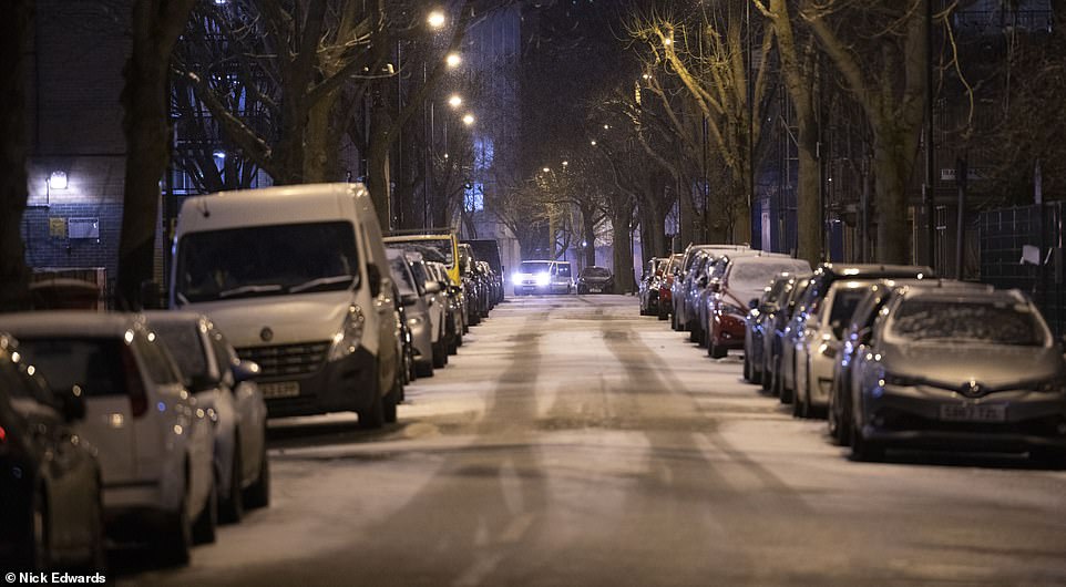 Police forces in parts of Suffolk, Norfolk and Essex told drivers not to travel as roads became 'impassable' due to settled snow. Roads have been gritted in Bermondsey for traffic this morning