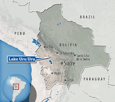 Lake Uru Uru is nestled in the Andes mountains in western Bolivia, near the city of Oruro, and is over 4km (2.5 miles) above sea level