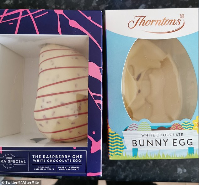 Egg-cellent! Andrew, from Durham, also fell foul of the unseasonably warm Easter weather