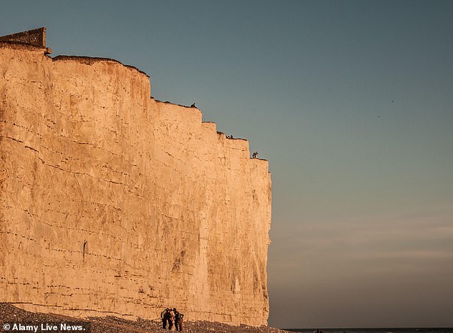 Officials have issued warnings over the safety of the chalk cliffs, which are prone to collapse, amid more than 50 cliff falls in the past year