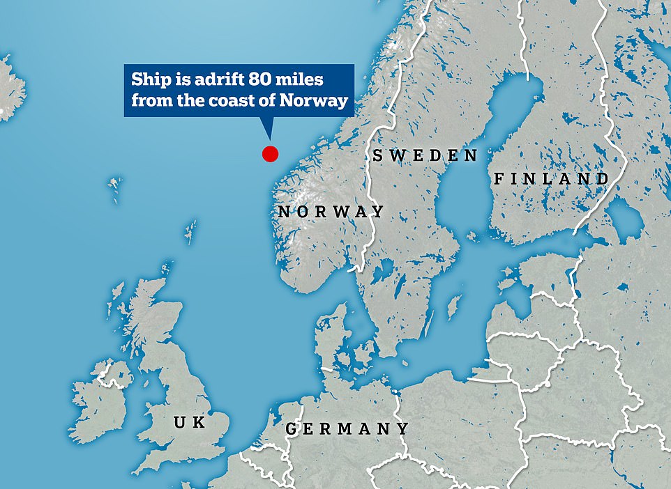 The Norwegian Coastal Administration and the shipping company are working on a plan for salvaging the vessel off the coast of Norway