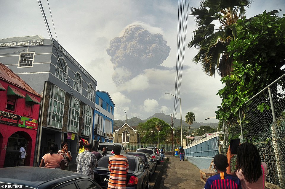 Thousands of residents on the island have been ordered to evacuate to safe zones after the volcano erupted Friday morning for the first time since 1979