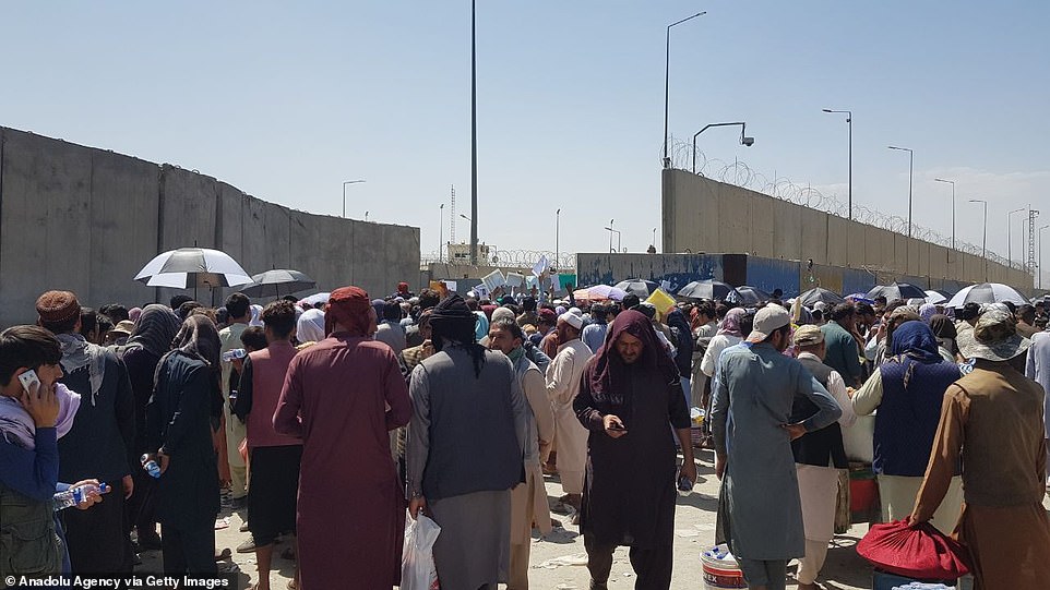 There are still huge crowds around the airport at Kabul with people desperately trying to get out of the country