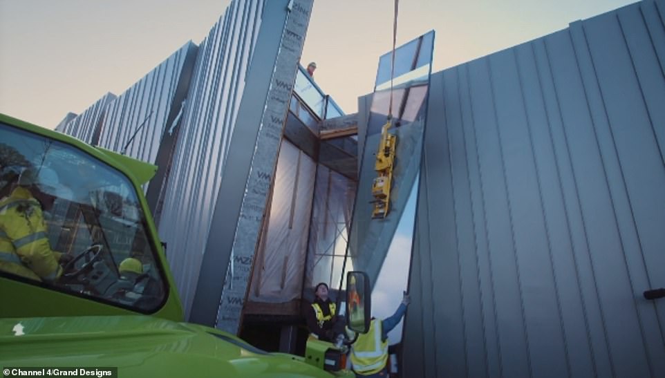 The laborious installation of each of the panes of the delicate 46 panes of glass within the build went on for weeks, with Joe dismissing one contractor for another