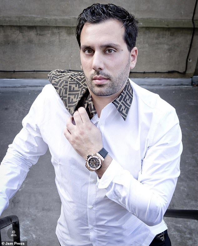 Demetri Lymberatos, 35, a pharmacist from New York, said his son 'literally peed all over the priest'