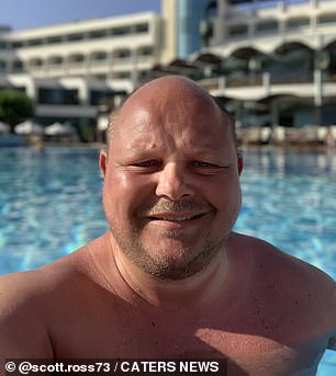 Pictured: Before, Scott easily felt out of breath when out and about