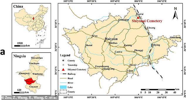 The Shiyanzi cemetery was discovered by construction workers working on a pipeline through the region of Ningxia in 2002