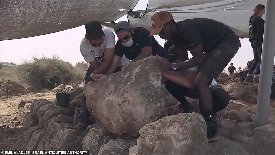 While moving mounds of dirt away from the ruins, archaeologists uncovered thousands of collapsed stones that revealed a massive one-foot-thick destruction layer that held hundreds of artifacts dating to the late second century BC