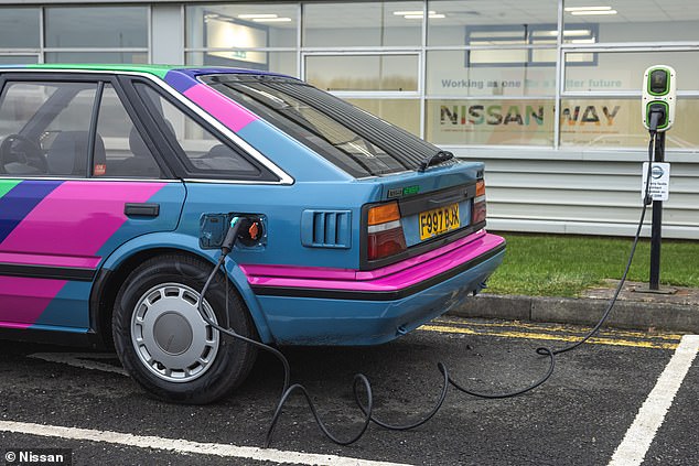 The charging socket is hidden behind the car's existing fuel filler flap – and the system is compatible with a 6.6kW charger