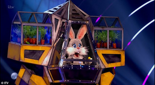 Wow: Robobunny (pictured) impressed with a rendition of Saving All My Love for You by Whitney Houston