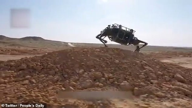 There are 12 sets of joint modules on the robot, allowing it to move forward and backwards, as well as turn to walk diagonally and sprint - while remaining stable