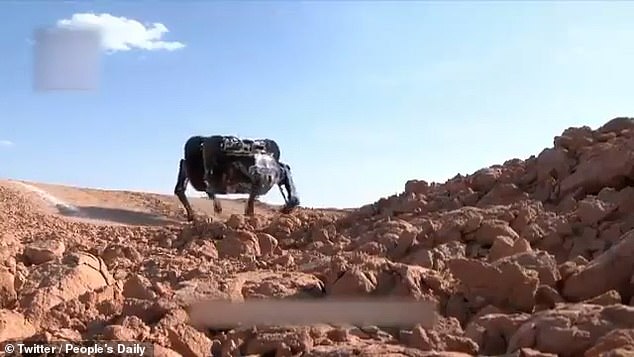 The joints mean that despite its size, it can also jump, run and turn, while making use of advanced sensors to be aware of its surroundings and incoming threats