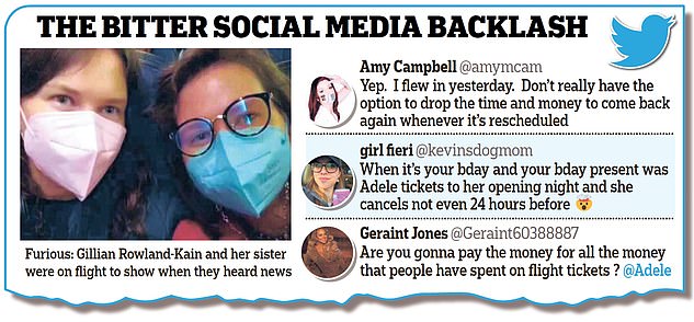 Fans were left angry and out of pocket when Adele opted to pull the plug at the 11th hour from the string of concerts that would have netted her £500,000 a show