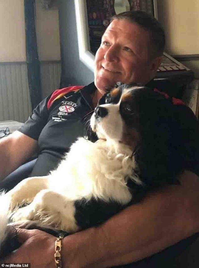 Duke was described as a 'lovely' pup who was 'everybody's best friend' and a popular visitor to Consett's Duke of Wellington pub, which his owner Alan Marshall (pictured) runs