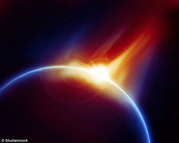 Around 65 million years ago non-avian dinosaurs were wiped out and more than half the world's species were obliterated. The Chicxulub asteroid is often cited as a potential cause of the Cretaceous-Paleogene extinction event (stock image)