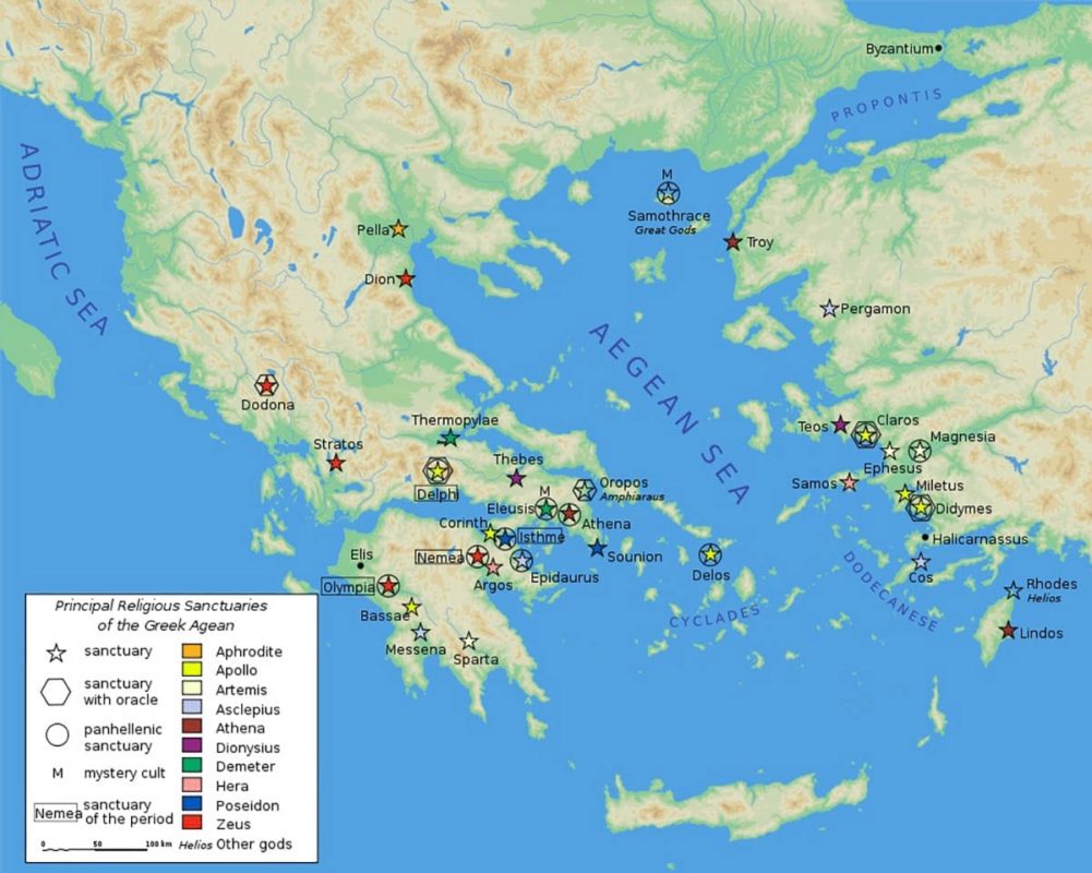 ancient greek religious sanctuaries
