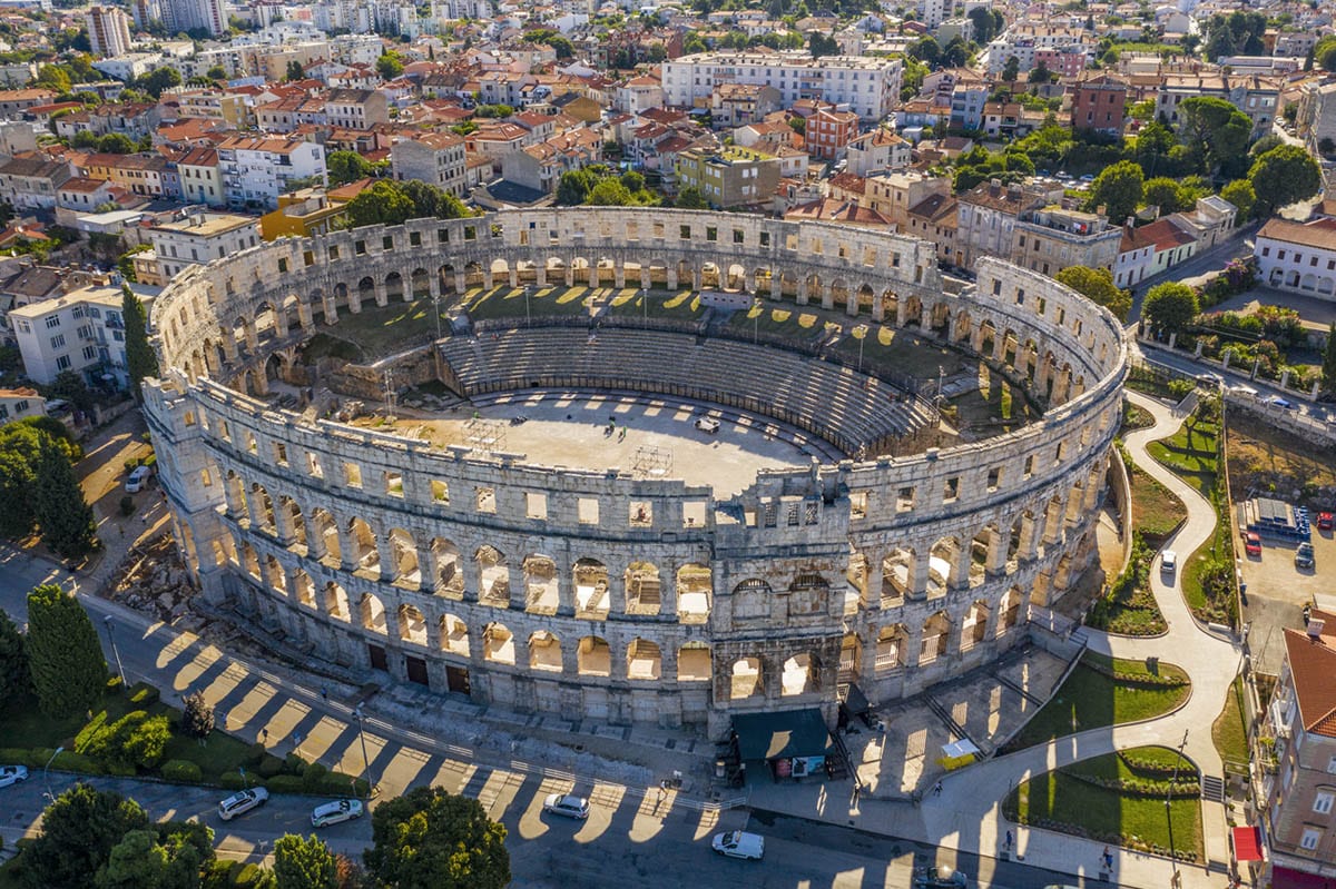 roman amphitheater pula croatia