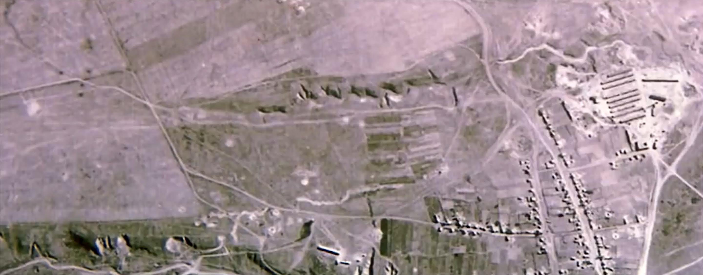 Aerial photographs taken by a German pilot in 1942 helped located the camp