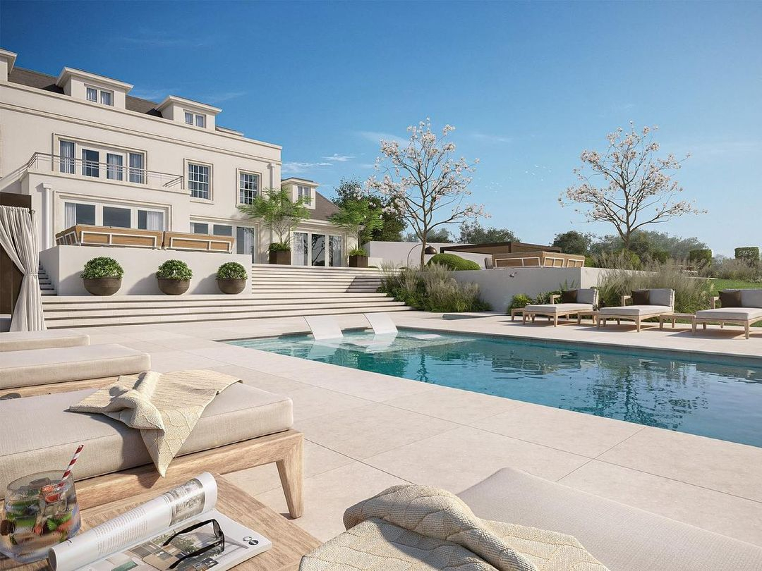 The incredible pool set-up would look fantastic when the sun comes out