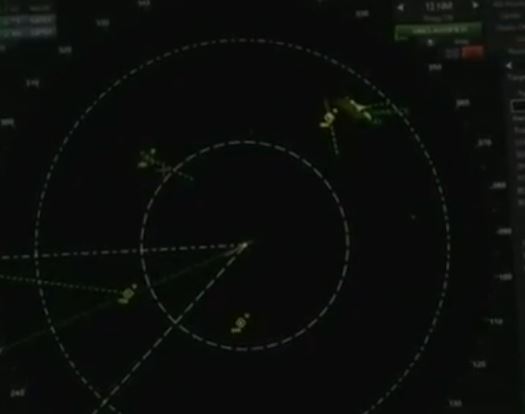 US Navy crew can be heard chattering - astonished by the objects speed - in the background