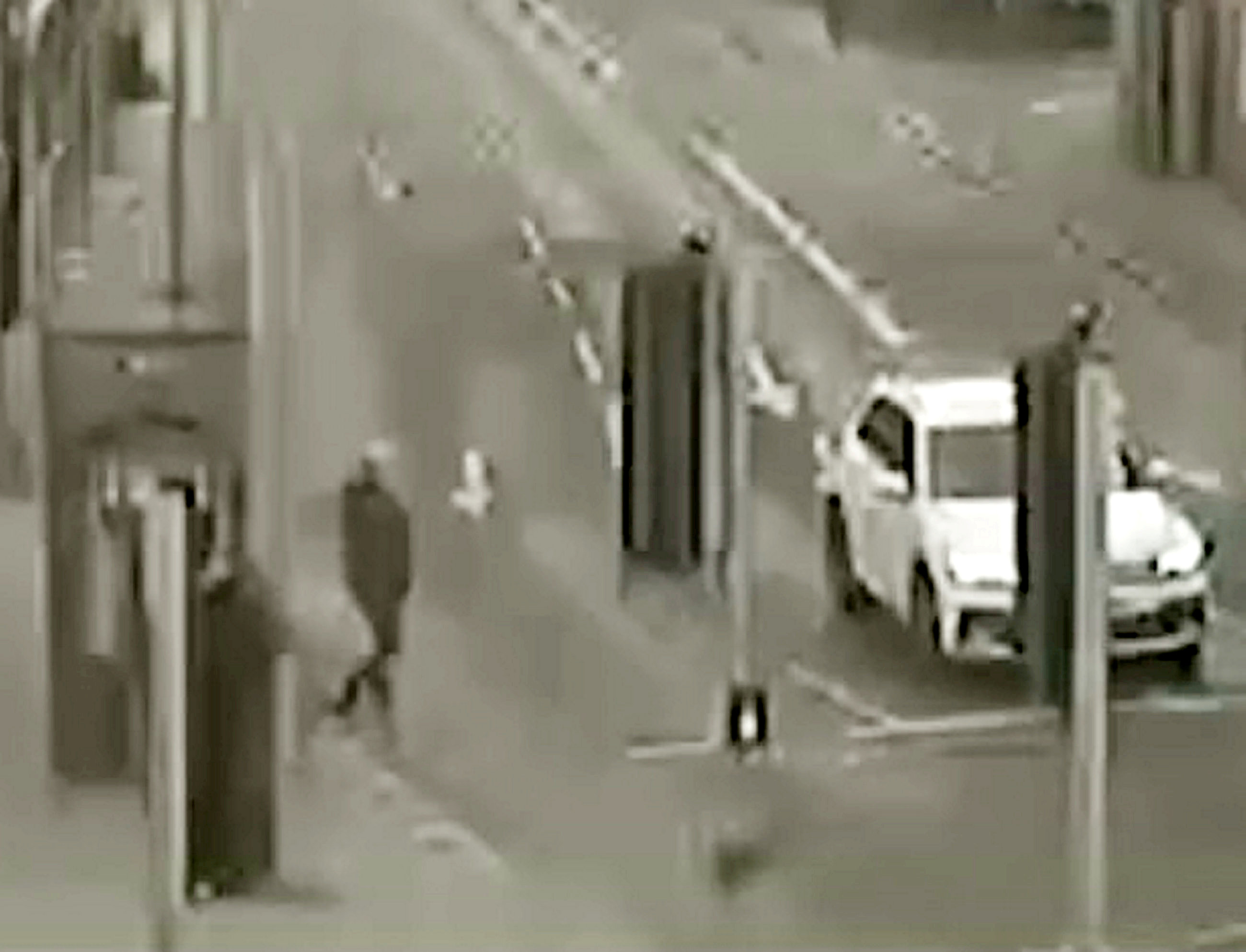 The woman had been buying birthday presents and a cake for her friends and husband and was on her way home when Partington struck