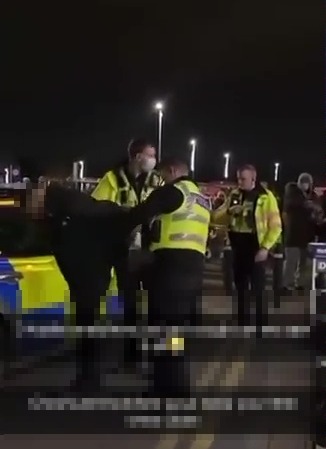 Shopworkers were quick to respond and shut all the exit doors as police arrested the three suspects