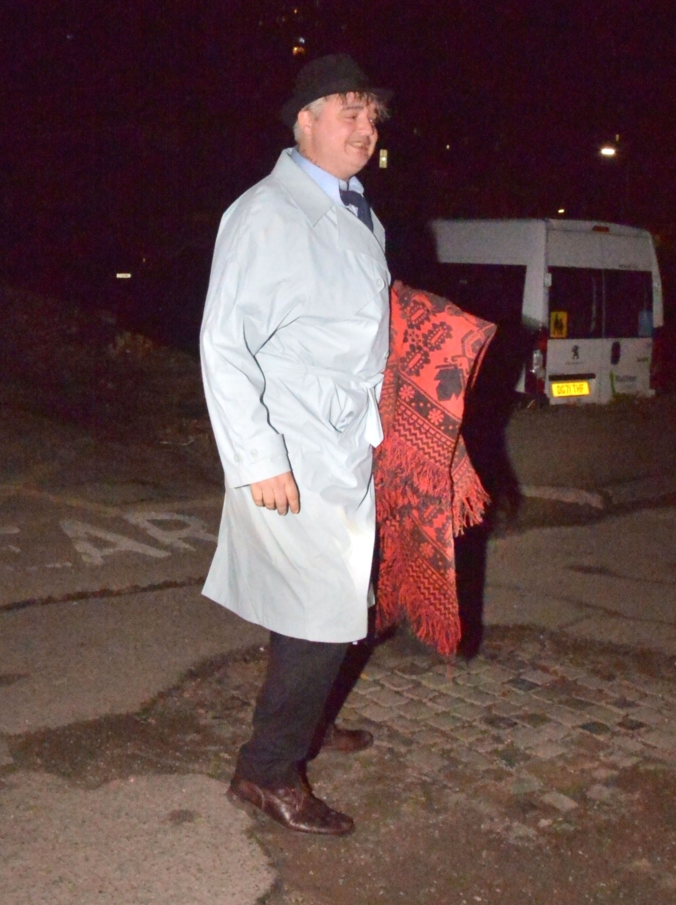 Pete looked smart leaving a gig at the Cavern Club in Liverpool with his band