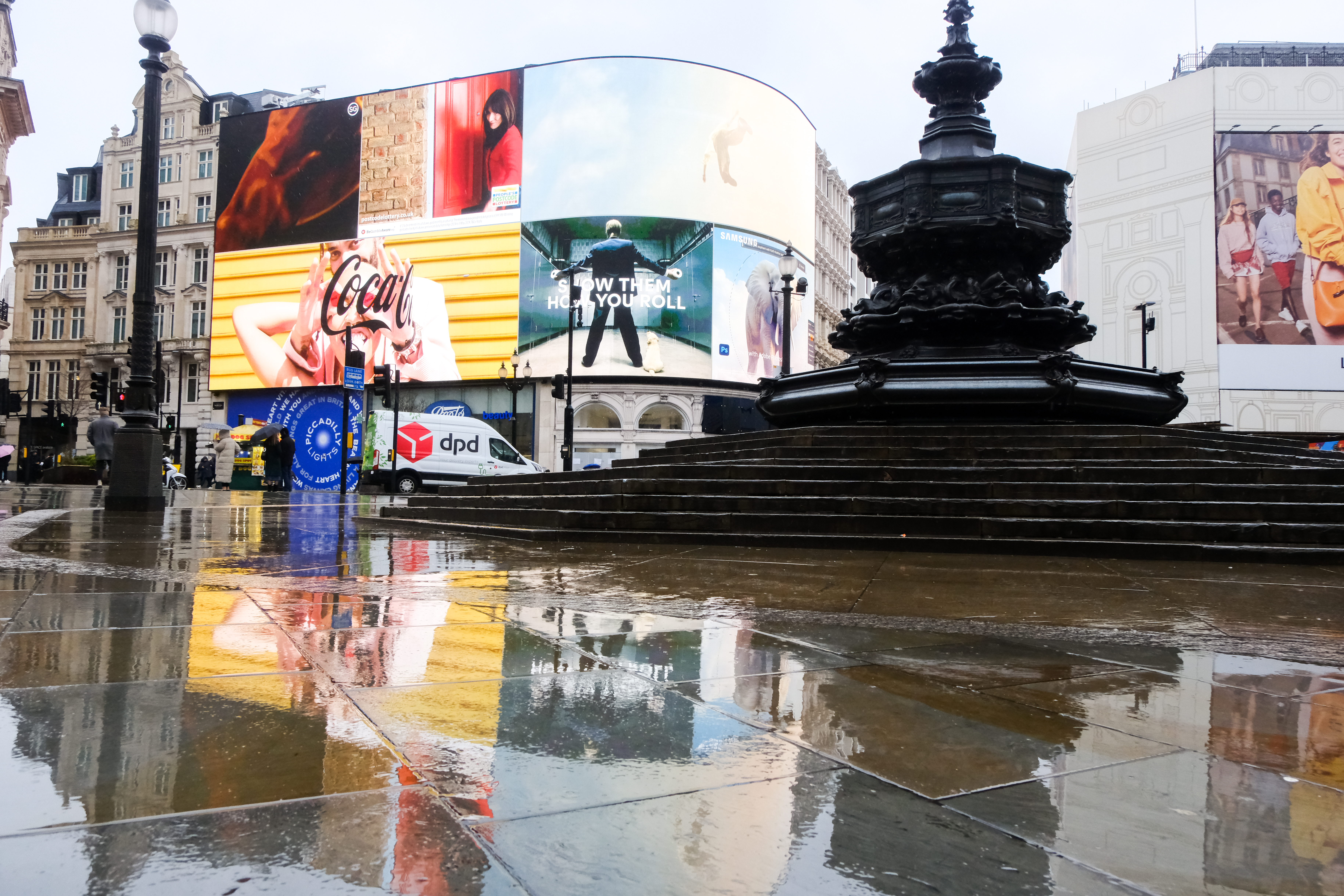 Rain hit London on Thursday
