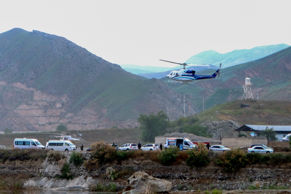 The helicopter Raisi and other passengers taking off before it crashed
